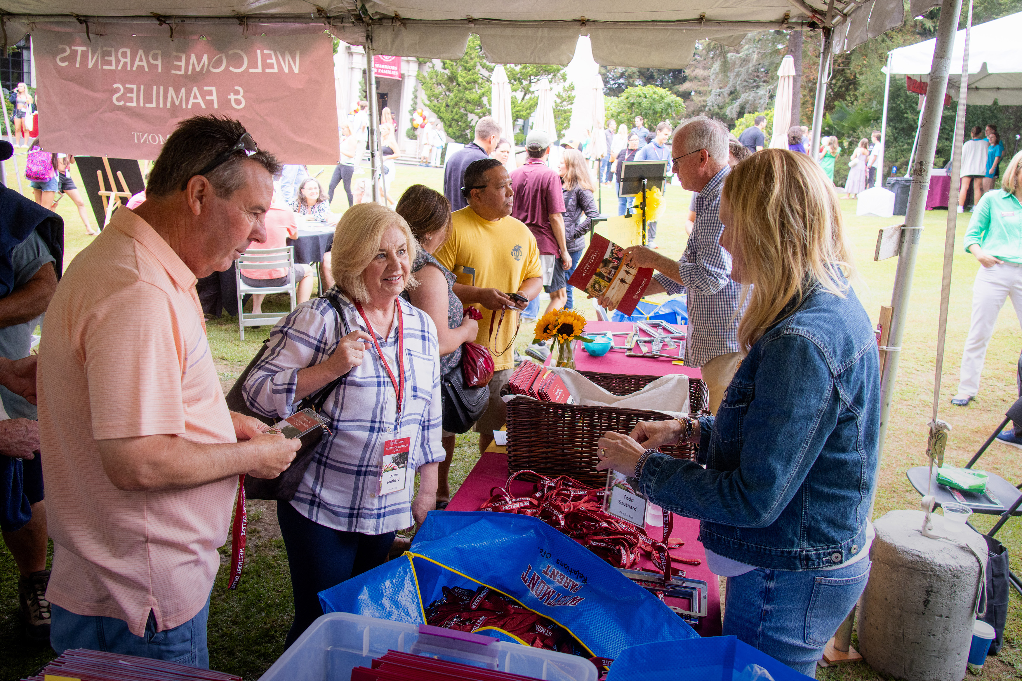 parents helping warrior welcome