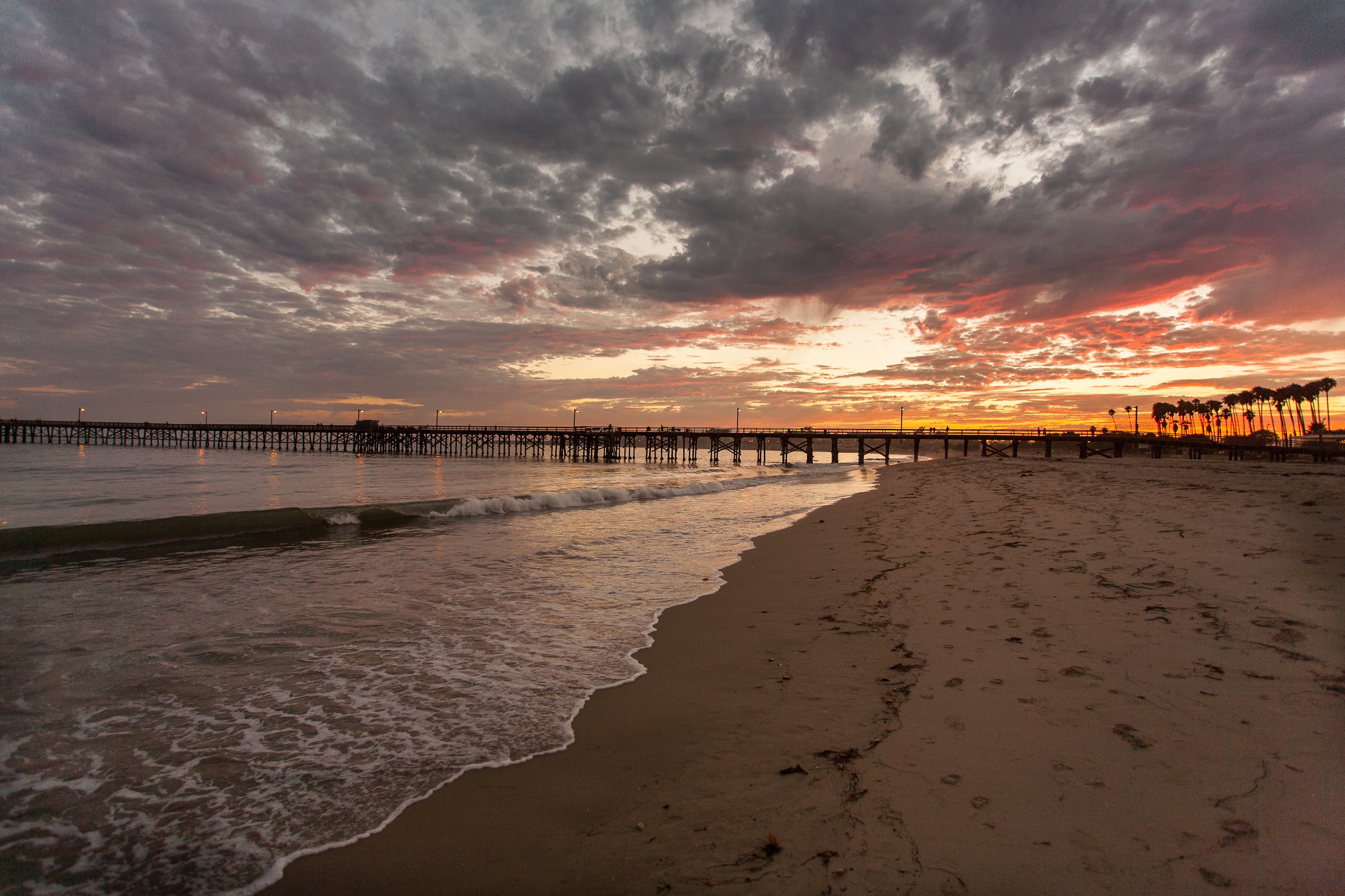 sunset santa barbara wharf