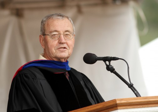 Dallas Willard spoke at Commencement May 7