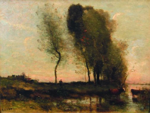 "Watering Hole near Saint Omer, evening"