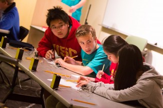 William Fu, Ryan Herron, Julia Liu and Alice Zhai of L Canada High were the 2013 School Winner for Grades 9-10