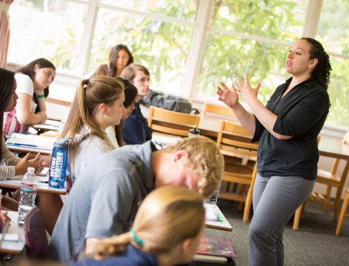 Dr. Carmel Saad teaching Summer Scholars in 2014