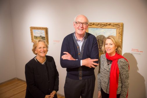 Maggie Moss-Tucker, Paul Tucker and Christine Emmons at the opening reception