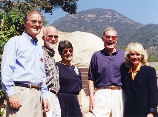 Las Barrancas dedication in 1996 with President David K. Winter, David and Bette Eldred, Larry Crandell and Sharol Siemens.