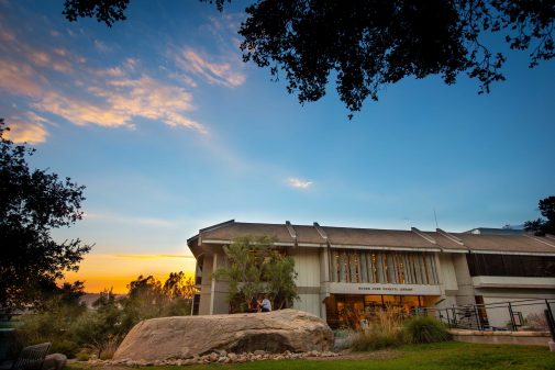 Voskuyl Library at sunset