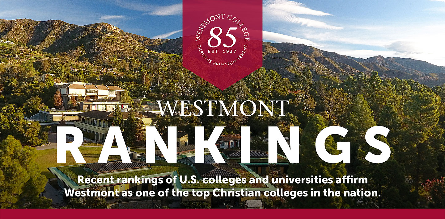 Rankings title above aerial view of Westmont.