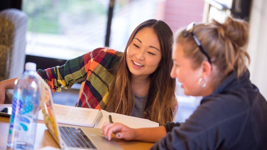 Students in front of computer