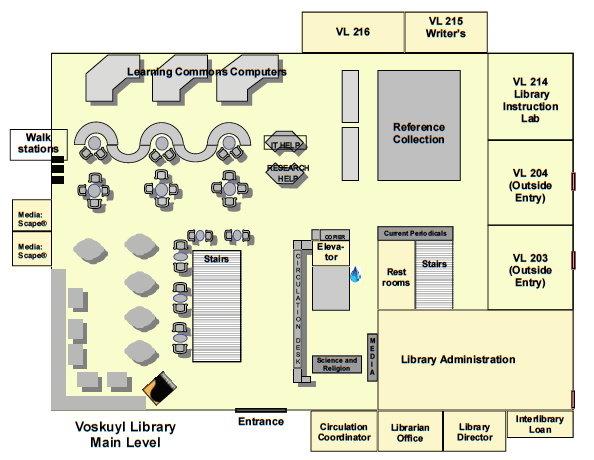 Library main level map