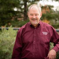Dan Jensen outside Winter Hall